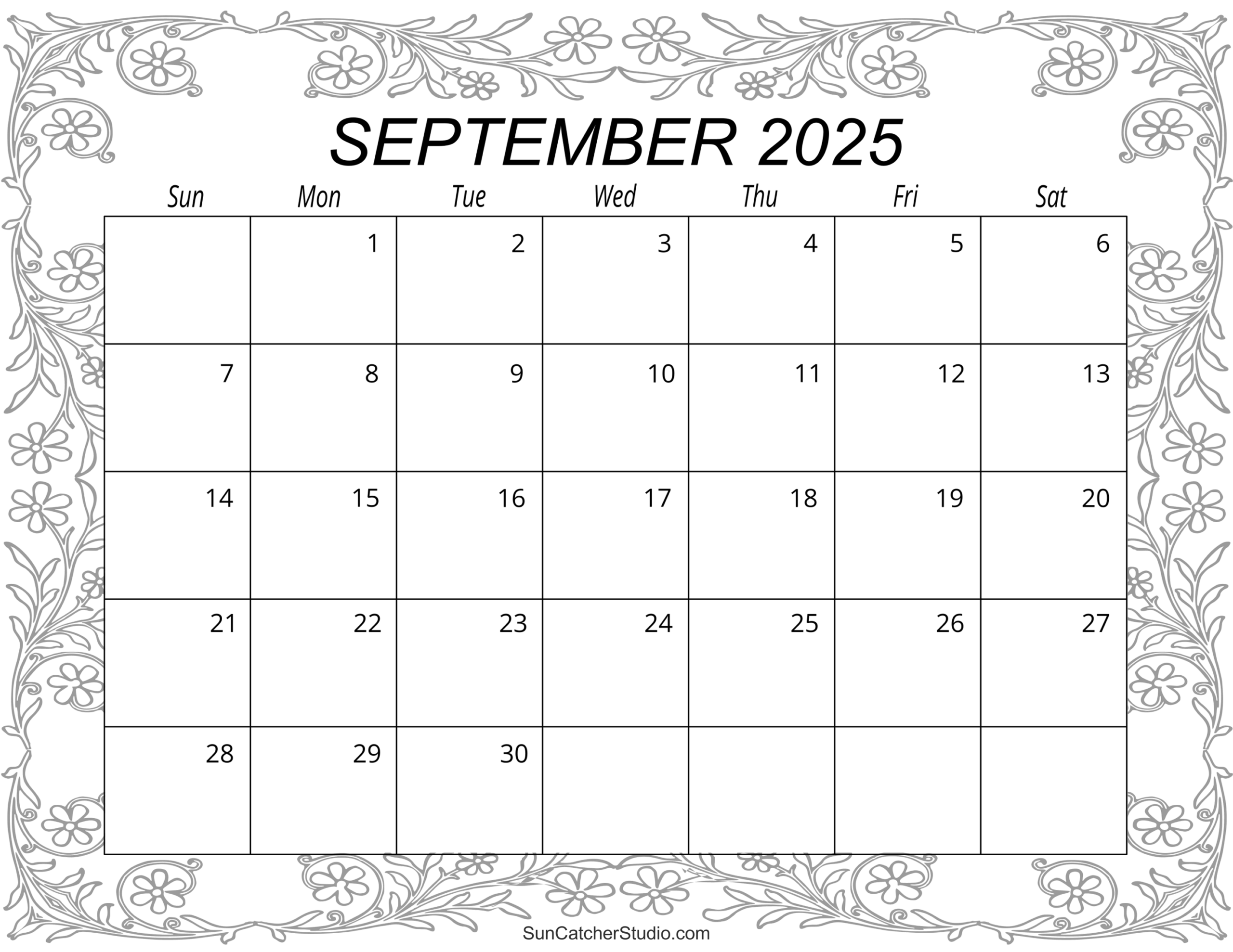 Editable Calendar September 2025 Calendar