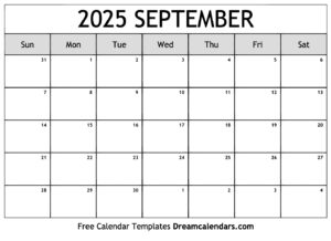 Show Me September 2025 Calendar
