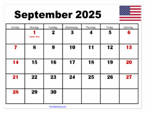 September 2025 Calendar With Holidays