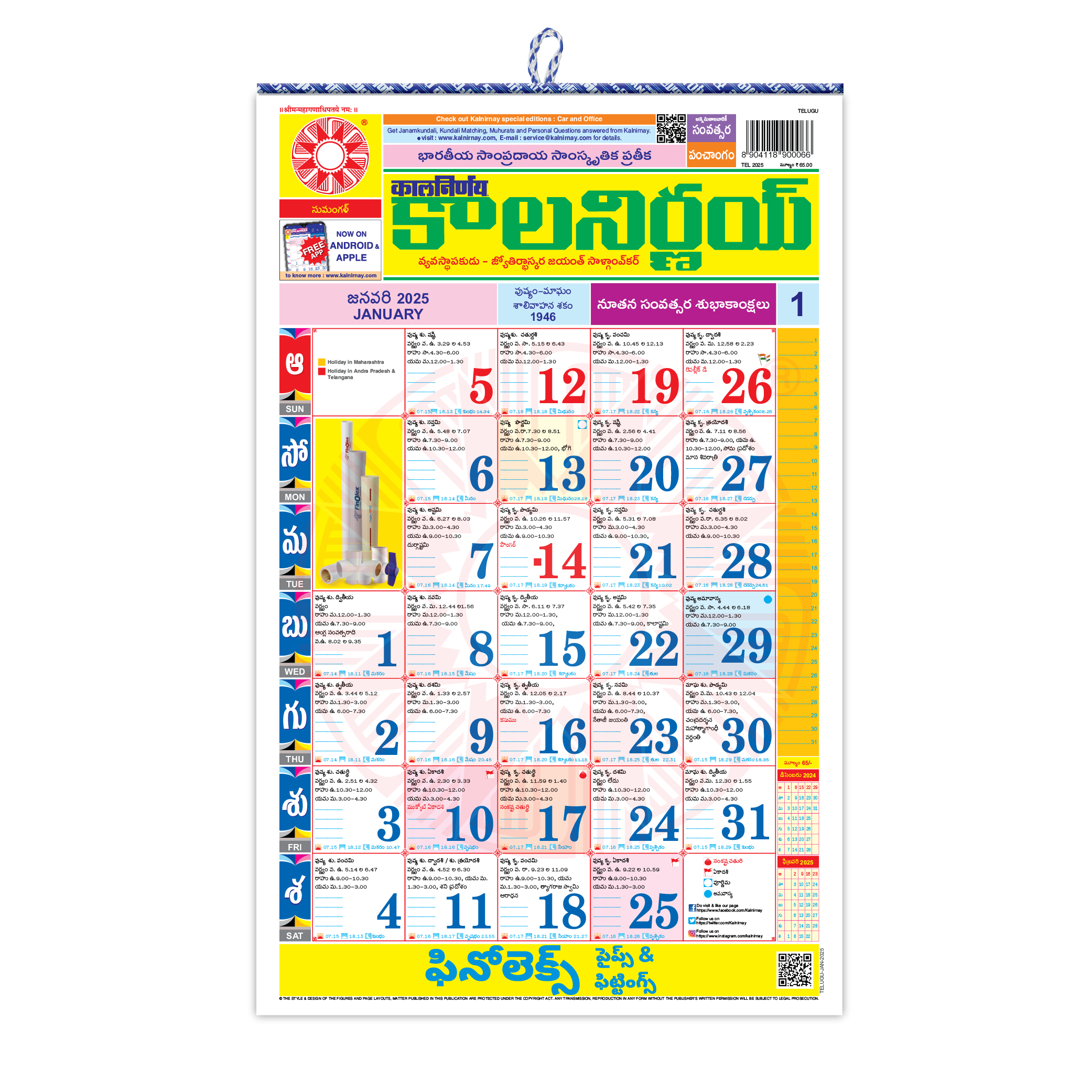 November 2025 Telugu Calendar